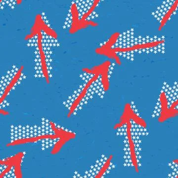 Seamless pattern with grungy arrows Stock Illustration