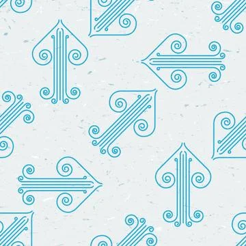 Seamless pattern with grungy arrows Stock Illustration