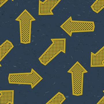 Seamless pattern with grungy arrows Stock Illustration