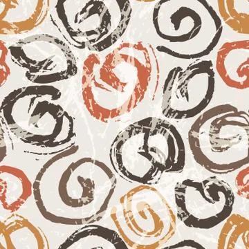 Seamless pattern of grungy curls Illustrazione stock