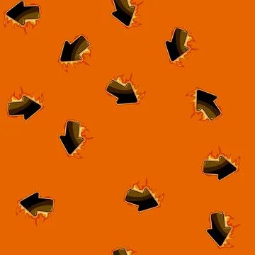 Seamless pattern gui fire game button cartoon vector イラスト素材