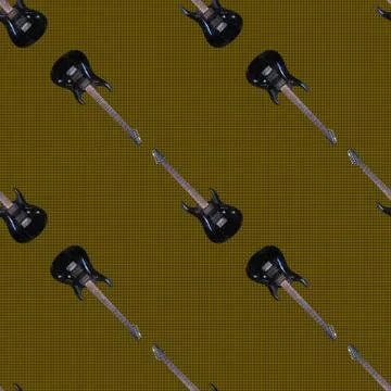 Seamless pattern guitars Stock Illustration