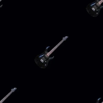 Seamless pattern guitars Stock Illustration