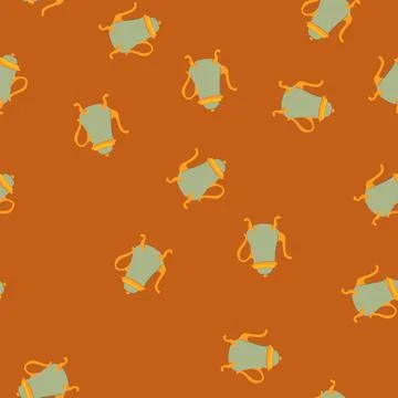 Seamless pattern gulf arabic tea pot cartoon vector Illustrazione stock