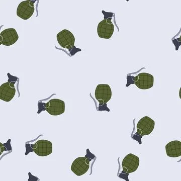 Seamless pattern gun grenade cartoon vector 库存插图