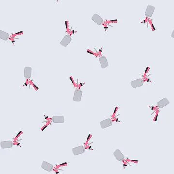 Seamless pattern gun paint sprayer cartoon vector イラスト素材