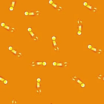 Seamless pattern gun projectile game cartoon vector Stock Illustration