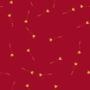 Seamless pattern gypsy boho arrow cartoon vector イラスト素材