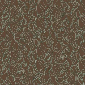 Seamless pattern hair curls and waves Stockillustratie