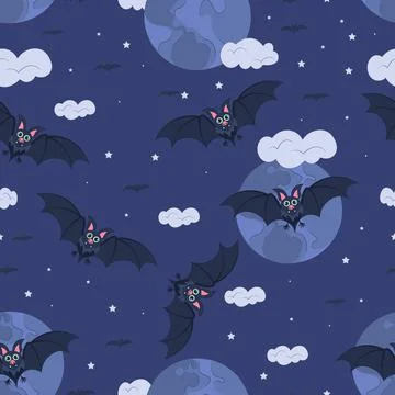Seamless pattern Halloween bat. イラスト素材