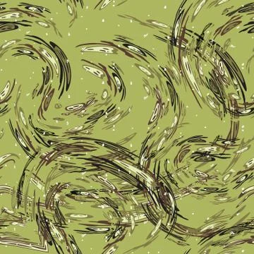 Seamless pattern on a Halloween bones theme in shades of green Stock Illustration