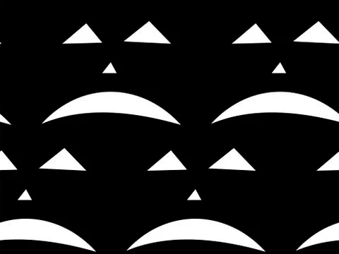 Seamless pattern with halloween carved jack faces silhouettes on black backgr Illustrazione stock