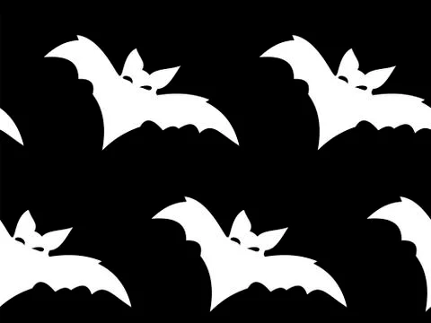 Seamless pattern with halloween carved jack faces silhouettes on black backgr Stock Illustration