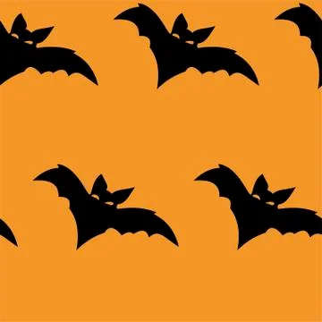 Seamless pattern with halloween carved jack faces silhouettes on black backgr イラスト素材