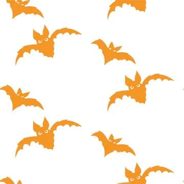 Seamless pattern with halloween carved jack faces silhouettes on black backgr 스톡 일러스트