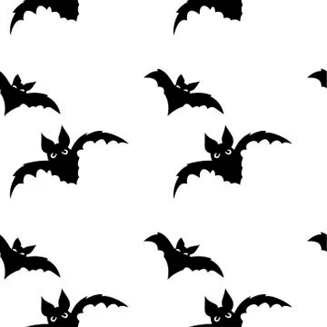 Seamless pattern with halloween carved jack faces silhouettes on black backgr Illustrazione stock