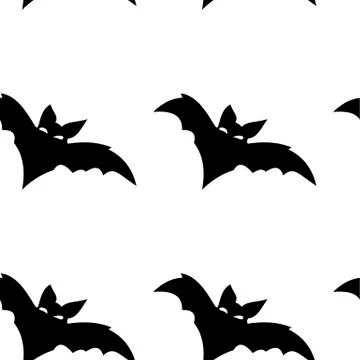 Seamless pattern with halloween carved jack faces silhouettes on black backgr Illustrazione stock