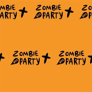 Seamless pattern with halloween pumpkins spider web zombie. Can be used for s イラスト素材