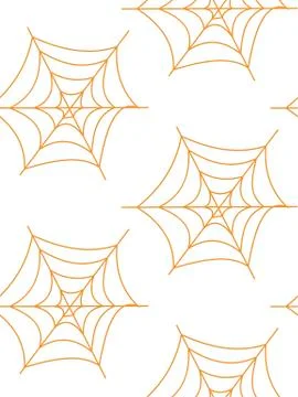 Seamless pattern with halloween pumpkins spider web zombie. Can be used for s Stock Illustration