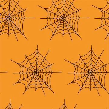 Seamless pattern with halloween pumpkins spider web zombie. Can be used for s Illustrazione stock