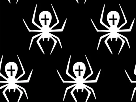 Seamless pattern with halloween pumpkins spider web zombie. Can be used for s Illustrazione stock