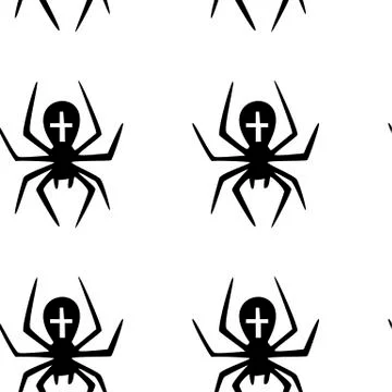 Seamless pattern with halloween pumpkins spider web zombie. Can be used for s Illustrazione stock