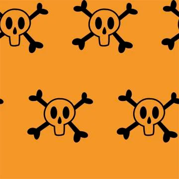 Seamless pattern with halloween pumpkins spider web zombie. Can be used for s Illustrazione stock