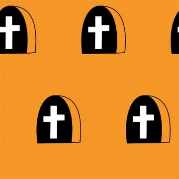 Seamless pattern with halloween pumpkins spider web zombie. Can be used for s Illustrazione stock