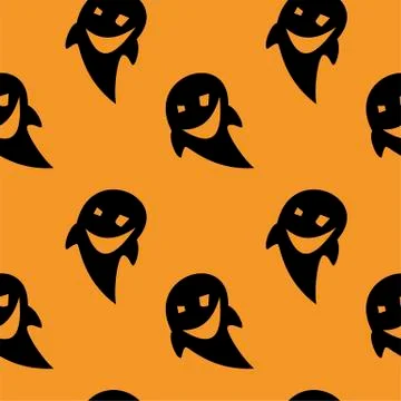 Seamless pattern with halloween pumpkins spider web zombie. Can be used for s イラスト素材