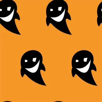 Seamless pattern with halloween pumpkins spider web zombie. Can be used for s Stock Illustration