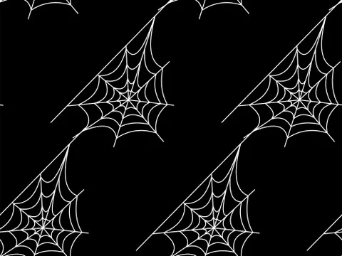 Seamless pattern with halloween pumpkins spider web zombie. Can be used for s Stock Illustration