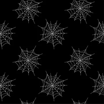 Seamless pattern with halloween pumpkins spider web zombie. Can be used for s Stock Illustration