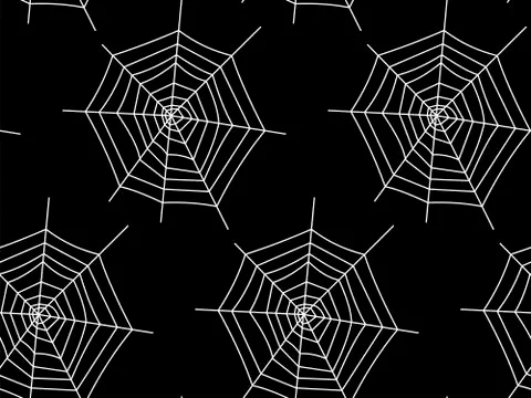 Seamless pattern with halloween pumpkins spider web zombie. Can be used for s Stock Illustration