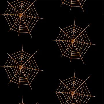 Seamless pattern with halloween pumpkins spider web zombie. Can be used for s Stock Illustration