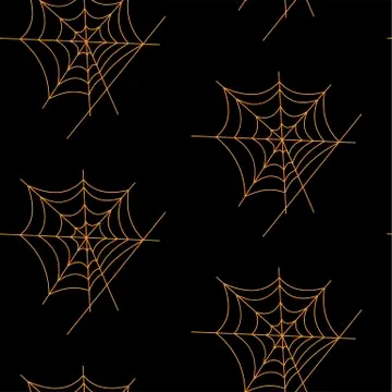 Seamless pattern with halloween pumpkins spider web zombie. Can be used for s Stock Illustration