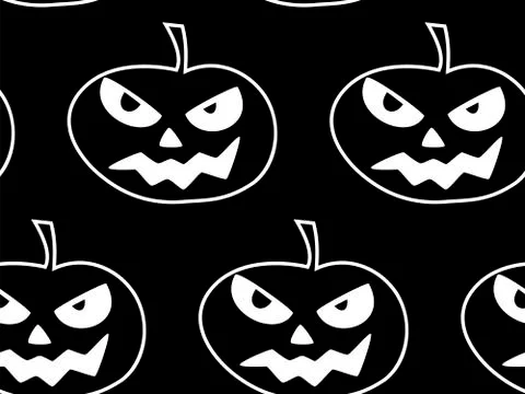 Seamless pattern with halloween pumpkins spider web zombie. Can be used for s Illustrazione stock
