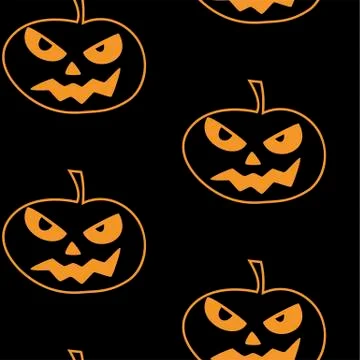Seamless pattern with halloween pumpkins spider web zombie. Can be used for s Illustrazione stock