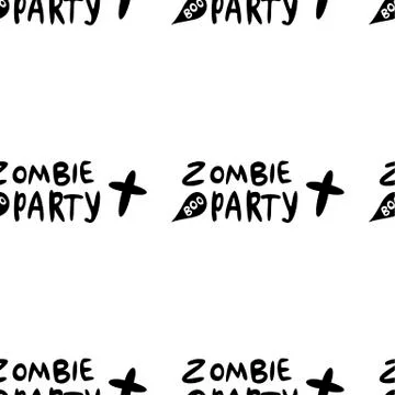 Seamless pattern with halloween pumpkins spider web zombie bat. Can be used f Stock Illustration