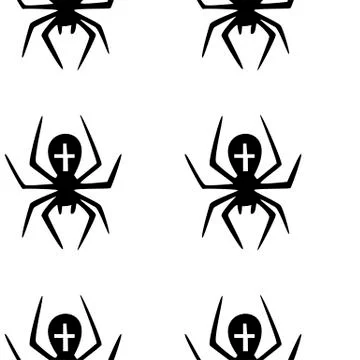 Seamless pattern with halloween pumpkins spider web zombie bat. Can be used f Stock Illustration