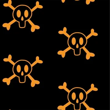 Seamless pattern with halloween pumpkins spider web zombie bat. Can be used f Illustrazione stock