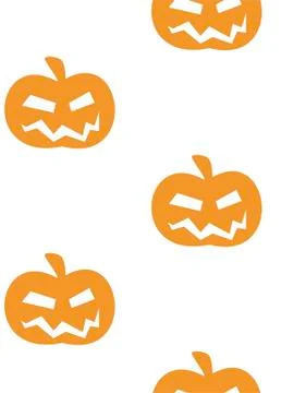 Seamless pattern with halloween pumpkins spider web zombie bat. Can be used f Illustrazione stock