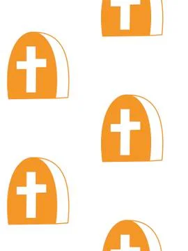 Seamless pattern with halloween pumpkins spider web zombie bat. Can be used f Stock Illustration