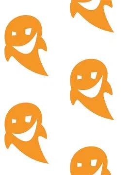 Seamless pattern with halloween pumpkins spider web zombie bat. Can be used f Illustrazione stock