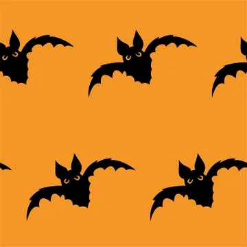 Seamless pattern with halloween pumpkins spider web zombie bat. Can be used f Illustrazione stock
