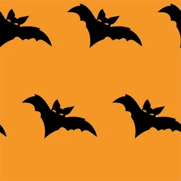 Seamless pattern with halloween pumpkins spider web zombie bat. Can be used f Illustrazione stock