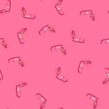 Seamless pattern halves pill cutter cartoon vector Stock Illustration