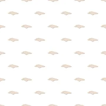 Seamless pattern with ham pieces on white background Stock Illustration