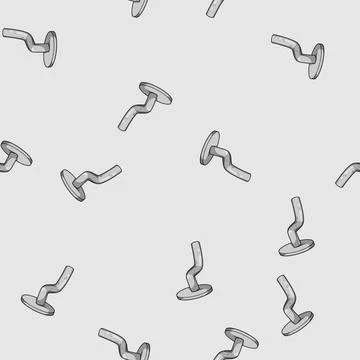 Seamless pattern hammer bent nail cartoon vector Ilustração Stock