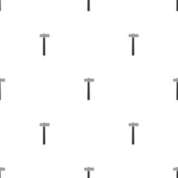 Seamless pattern with hammer icon. Repair symbols. Vector illustration. Stock Illustration