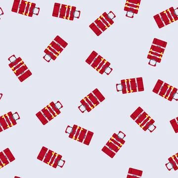 Seamless pattern hammer toolbox cartoon vector Stock Illustration